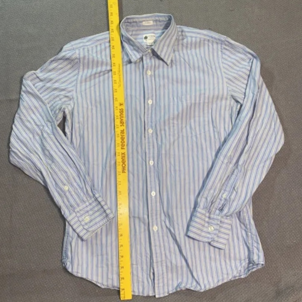 3/$15 JCrew Shirt Button Down Medium Shirt Blue White Striped Preppy Classiccore